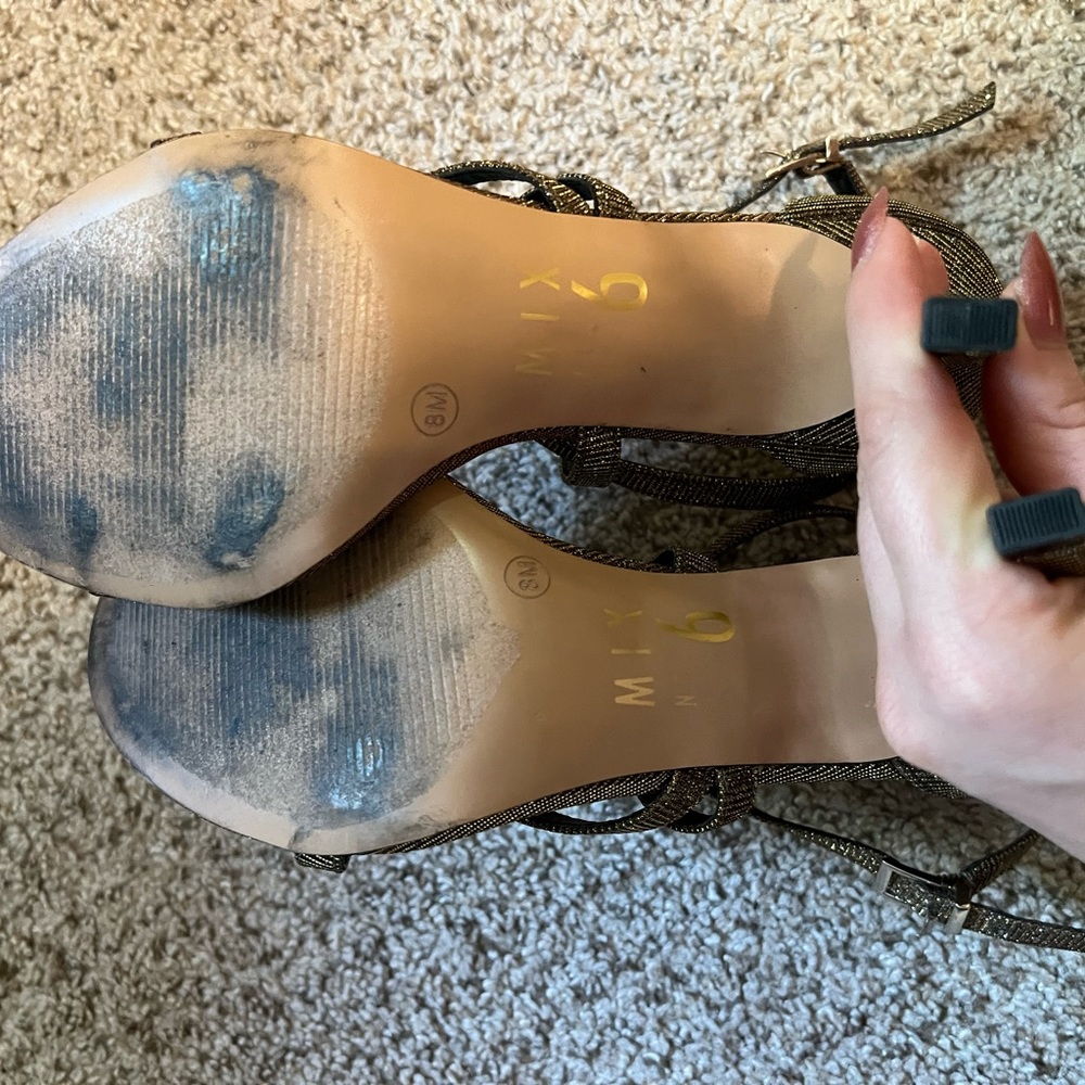 Bronze Sparkle Heels - Picture 6 of 7